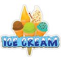 Signmission Ice Cream Decal Concession Stand Food Truck Sticker, 24" x 10", D-DC-24 Ice Cream19 D-DC-24 Ice Cream19